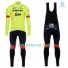 Fietskleding (Fietsshirt Lange Mouw + Lange Koersbroek) 2018 Trek-Segafredo N002 Winter Thermal Fleece